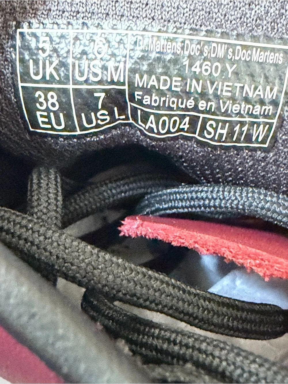 Dr. Martens 1460 Y Cherry Red Boots Women’s 7 Youth 6 NIB